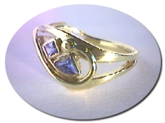 3 Stone Sapphire Ring.