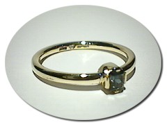 Gold Celtic Sapphire Ring.